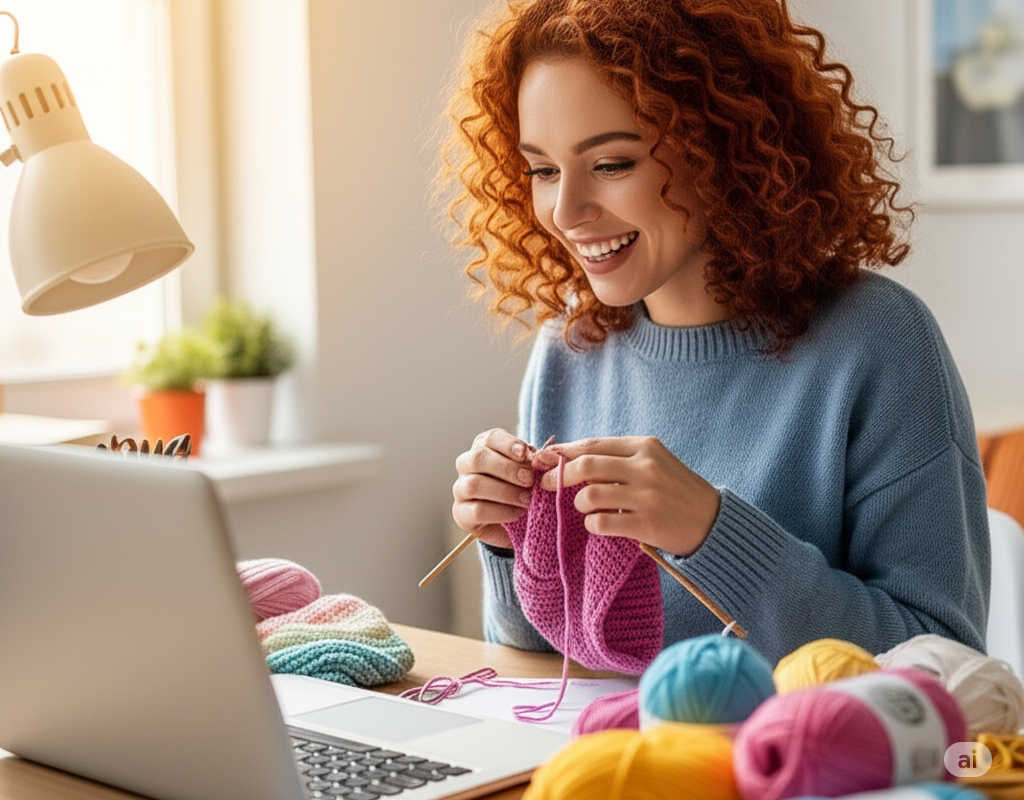 Online Learning Platform for Knitting, Crafting, and Creativity
