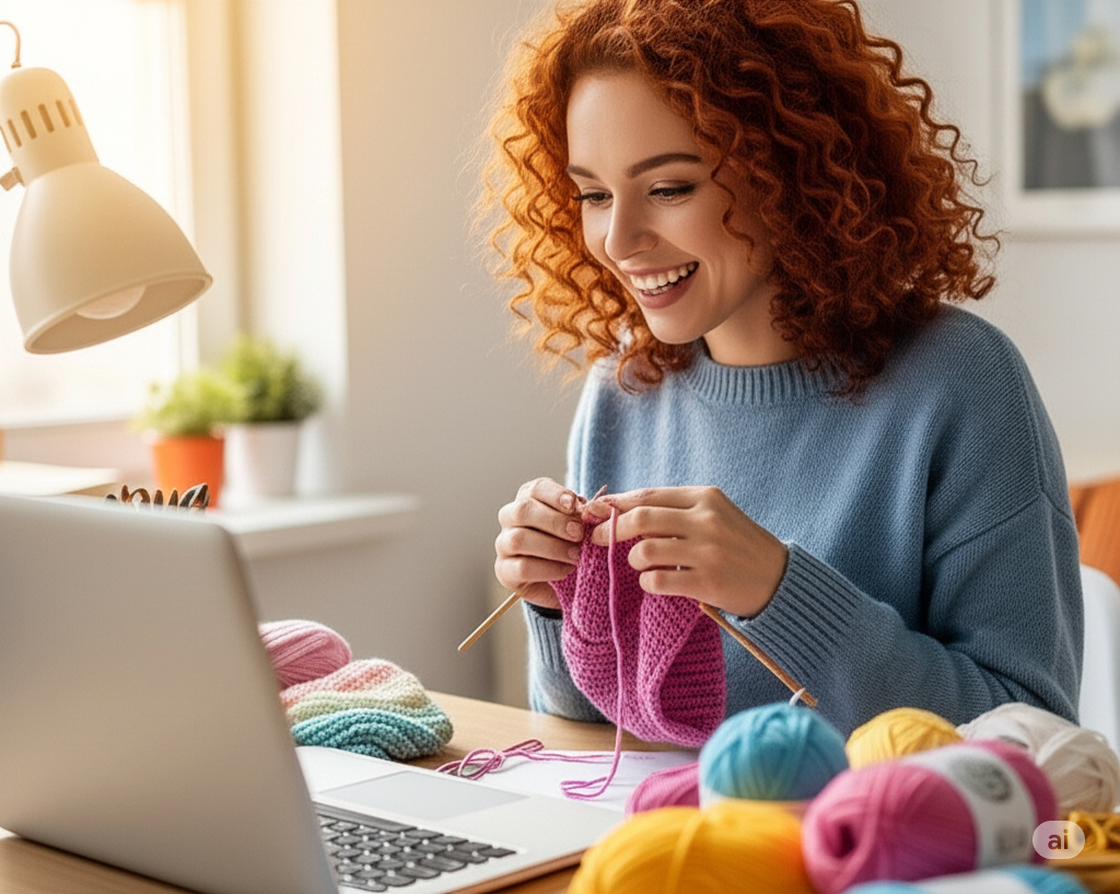 Online Learning Platform for Knitting, Crafting, and Creativity