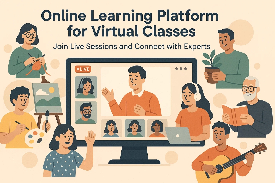 Online learning platform for virtual classes Join Live Sessions and Connect with Experts