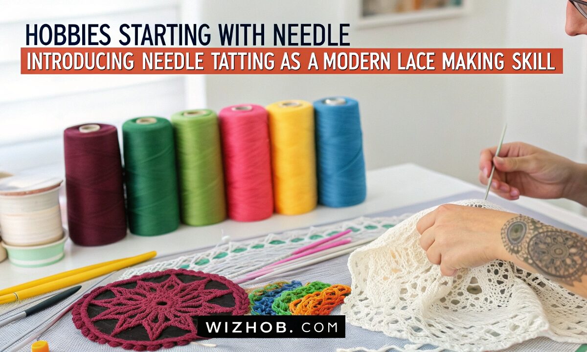 Hobbies starting with needle that introduce needle tatting as a modern lace-making skill