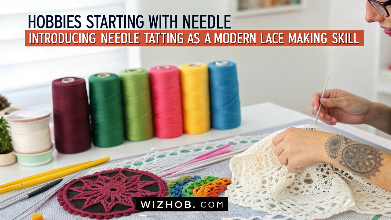 Hobbies starting with needle that introduce needle tatting as a modern lace-making skill